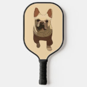 French Bulldog, Soft Peach Pickleball Paddle (Achterkant)