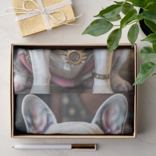 French Bulldog steampunk Puppy Tissuepapier (Geschenk)