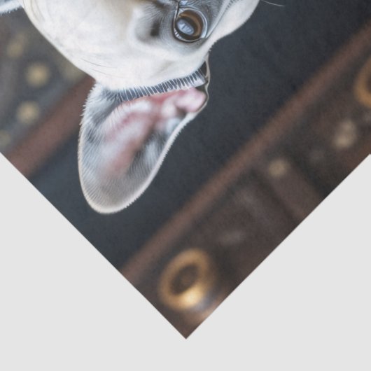 French Bulldog steampunk Puppy Tissuepapier (Detail)