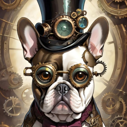 French Bulldog steampunk Puppy v3 Tissuepapier