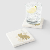 French Bulldog Stenen Onderzetter (Zijkant)