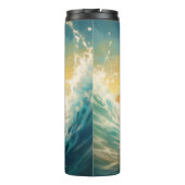 French Bulldog strand surfen schilderij  Thermosbeker (Achterkant)