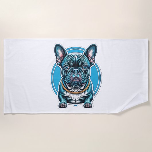 French Bulldog Strandlaken (Voorkant)