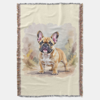 French Bulldog Tan Fawn-Colored Cute Frenchie Dog Deken