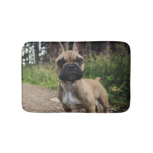 French Bulldog Throw Pillow Badmat (Voorkant)