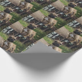 French Bulldog Throw Pillow Cadeaupapier (Hoek)