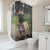 French Bulldog Throw Pillow Douchegordijn (In situ)