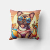 French Bulldog Throw Pillow Kussen (Achterkant)