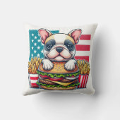French Bulldog Throw Pillow Kussen (Achterkant)
