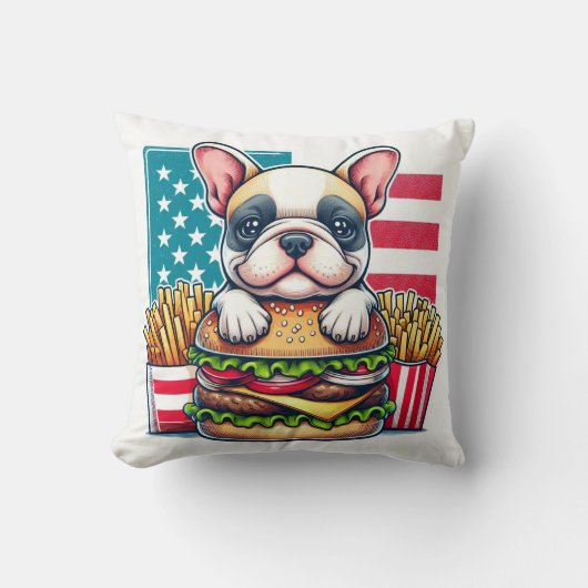 French Bulldog Throw Pillow Kussen (Voorkant)
