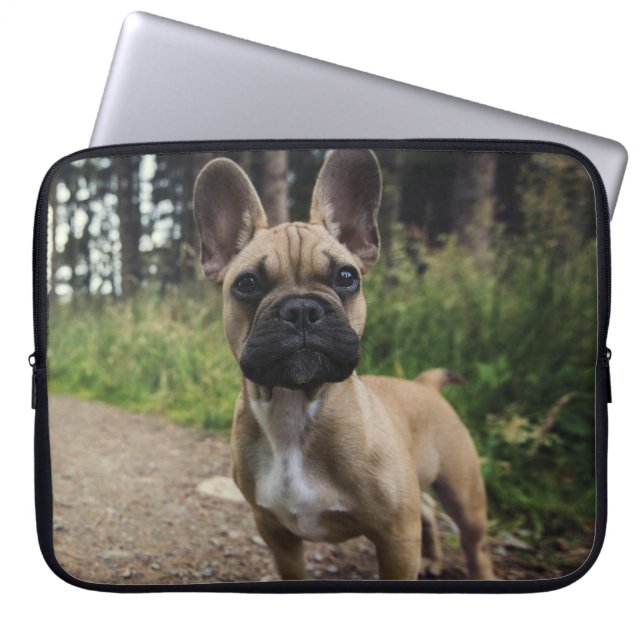 French Bulldog Throw Pillow Laptop Sleeve (Voorkant)
