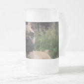 French Bulldog Throw Pillow Matglas Bierpul (Voorkant rechts)