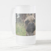 French Bulldog Throw Pillow Matglas Bierpul (Voorkant links)
