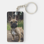 French Bulldog Throw Pillow Sleutelhanger (achterkant)