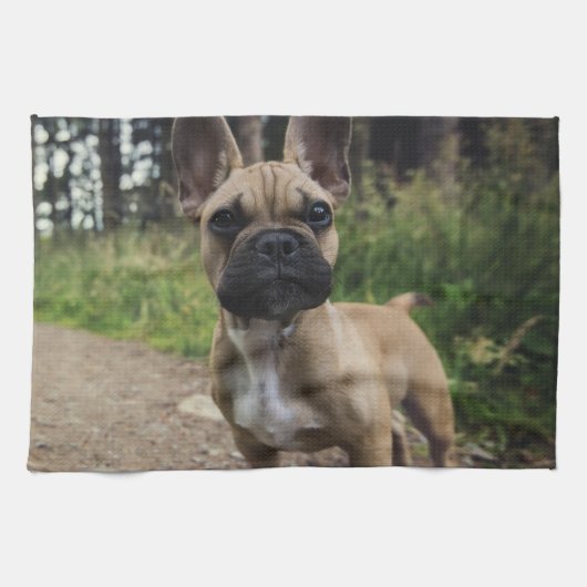 French Bulldog Throw Pillow Theedoek (Horizontaal)