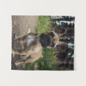 French Bulldog Throw Pillow Wandkleed (Voorkant (horizontaal))