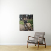 French Bulldog Throw Pillow Wandkleed (In situ)