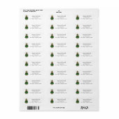 French Bulldog Tree Christmas Pet Dog Etiket (Full Sheet)