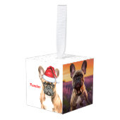 French Bulldog Two Photo Christmas Holiday Decoratie (Voorkant hoekig)