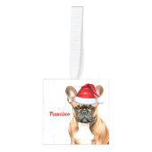 French Bulldog Two Photo Christmas Holiday Decoratie (Voorkant)