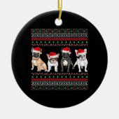 French Bulldog Ugly Christmas Sweater Essential T- Keramisch Ornament (Voorkant)