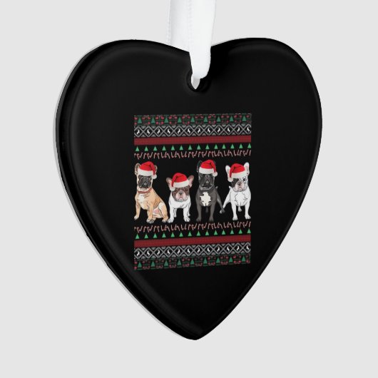 French Bulldog Ugly Christmas Sweater Essential T- Ornament (voorkant)