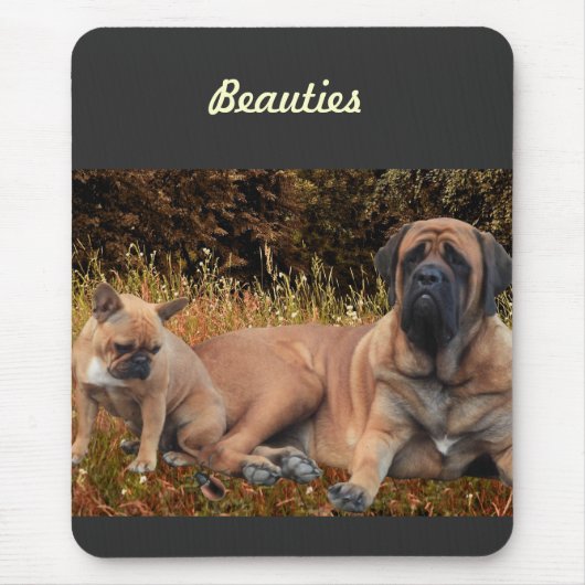 French Bulldog und Mastiff Freunde Muismat (Voorkant)