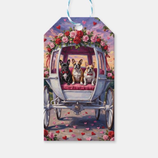 French Bulldog Valentine's Day  Cadeaulabel (Voorkant)