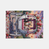 French Bulldog Valentine's Day  Fleece Deken (Voorkant (Horizontaal))