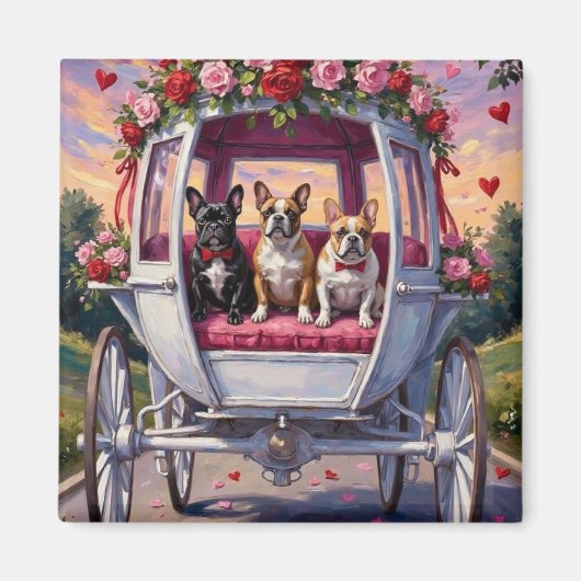 French Bulldog Valentine's Day Magneet (Voorkant)