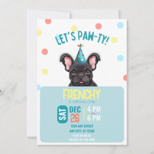 French Bulldog Verjaardag uitnodiging