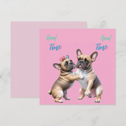 French Bulldog  verliebt Valentinstag  (Voorkant / Achterkant)