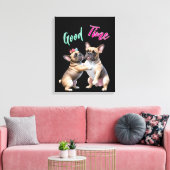 French Bulldog verliebt Valentinstag Canvas Afdruk (Insitu (Woonkamer))