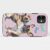 French Bulldog verliebt Valentinstag Case-Mate iPhone Case (Achterkant (horizontaal))