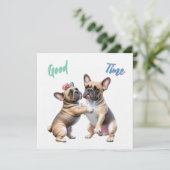 French Bulldog  verliebt Valentinstag  Kaart (Staand voorkant)