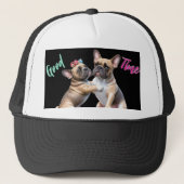 French Bulldog verliebt Valentinstag Trucker Pet (Voorkant)