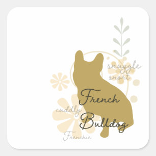 French Bulldog Vierkante Sticker