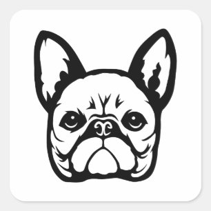 French Bulldog Vierkante Sticker