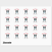 FRENCH BULLDOG WEES VEILIG Ronde Sticker (Vel)