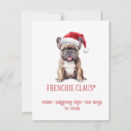 French Bulldog Whimsical Christmas | Feestdagenkaart (Voorkant)