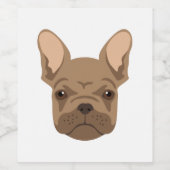 French Bulldog Wijn Etiket (Enkel label)