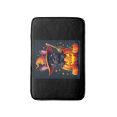 French Bulldog Witch Pumpkin Halloween Mens Womens Badmat (Voorkant Verticaal)