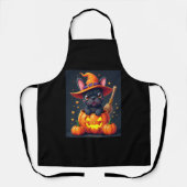 French Bulldog Witch Pumpkin Halloween Mens Womens Schort (Voorkant)