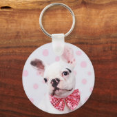 French Bulldog with Bow Tie Sleutelhanger (Voorkant)