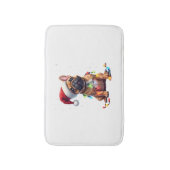 French Bulldog Xmas Lighting Santa French Bulldog  Badmat (Voorkant Verticaal)
