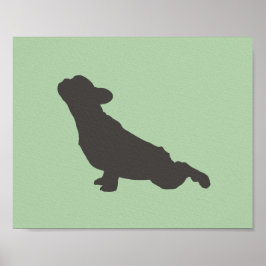French Bulldog Yoga Pose Poster