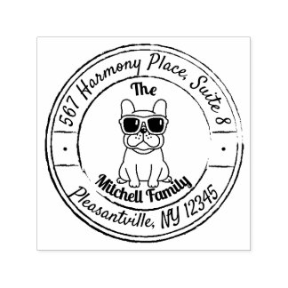 French Bulldog Zelfinktende Stempel