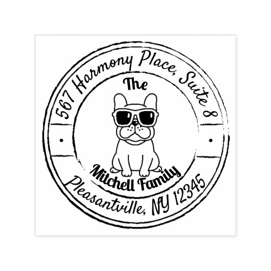 French Bulldog Zelfinktende Stempel (Design)