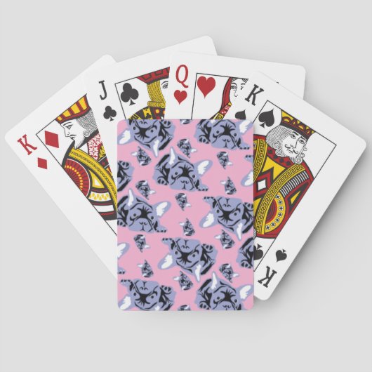 French Bulldogs Pokerkaarten (Achterkant)