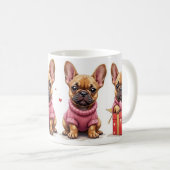 French Bulldogs Valentine's Day Koffiemok (Voorkant rechts)
